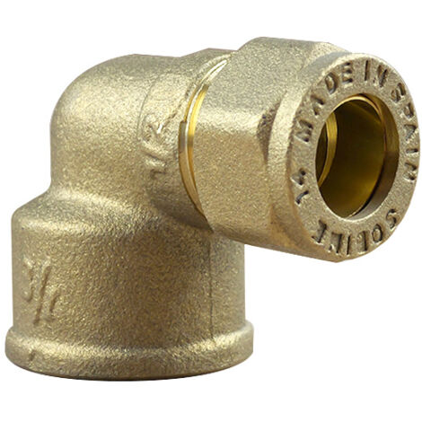Coude bicone 3/4" (20/27) Femelle - Cuivre Ø14 - Arcanaute
