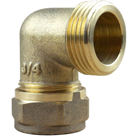 Coude bicone 3/4" (20/27) Mâle - Cuivre Ø18 - Arcanaute