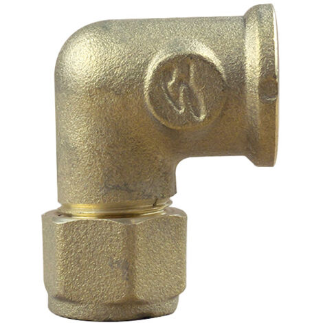 Coude bicone 3/8" (12/17) Femelle - Cuivre Ø10 - Arcanaute