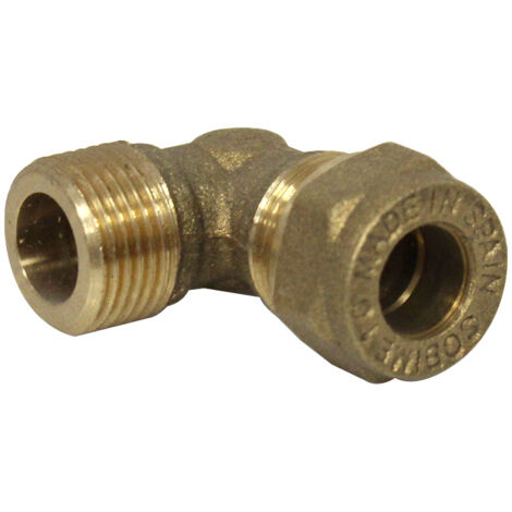 Coude bicone 3/8" (12/17) Mâle - Cuivre Ø10 - Arcanaute