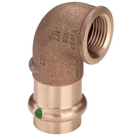 Coude bronze 90° CU F14 taraudé 15x21 - VIEGA