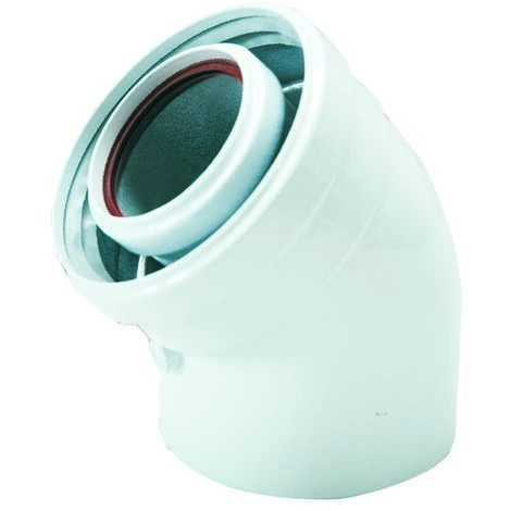 Coude coaxial ø 60/100 mf - aluminium