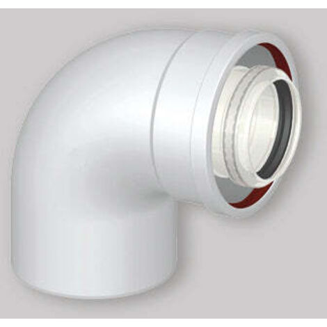 Coude Coaxial 90° Pour Chaudière Baxi Ø60/100 mm