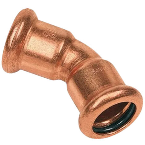Coude cuivre 45 degré à sertir, diamètre 14