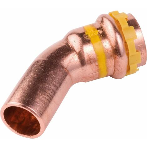 Coude cuivre 45 degrés gaz mf Diamètre 22 mm - Aalberts Integrated Piping Systems