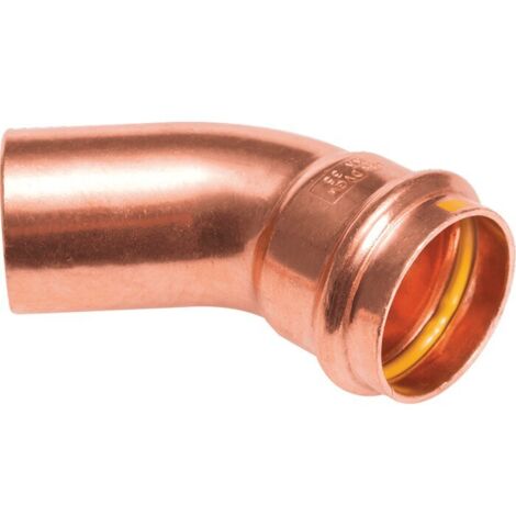 Coude cuivre gaz 45 degrés - CONEX BÄNNINGER - MFemelle - Diamètre 22mm - A sertir