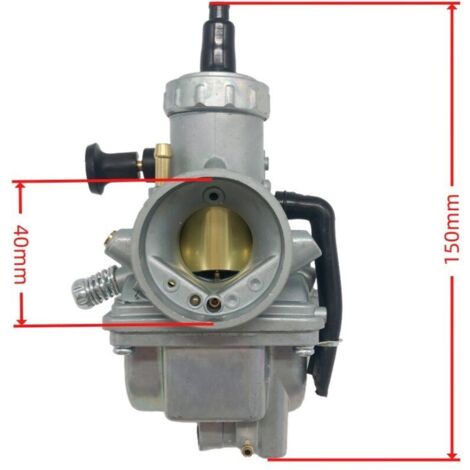 Coude de carburateur VM22 pour motos 125 cm³ et 140 cm³, notamment XR50 et CRF70 (404-085). Haute efficacité de pulvérisation, démarrage à froid en douceur, équipement d'origine.