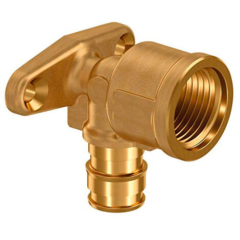 COUDE DE FIXATION SMART AQUA Q&E PL 16-RP1/2'' FT L = 43 MM, COUDE TERMINAL AVEC BASE POUR FIXATION SUR PLAQUE, POUR INSTALLATION