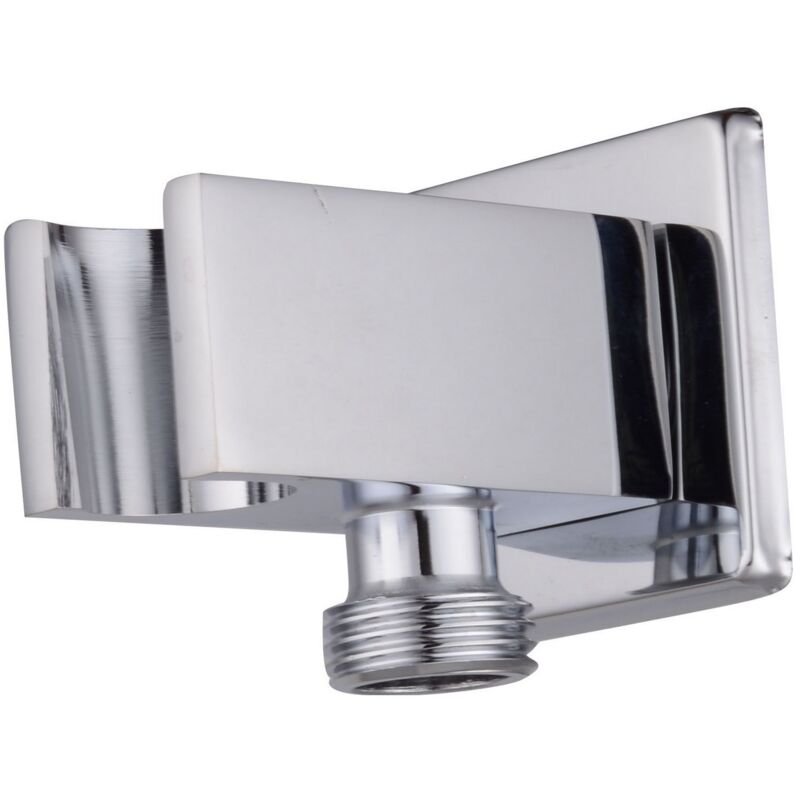 Sphera - Coude de raccordement avec support douchette carre en laiton Chrome mod. Ares