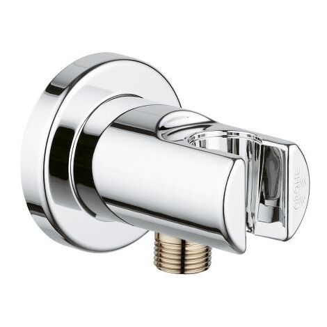 Coude de raccordement pour douche 1/2'' mâle – Finition chromée GROHE StarLight – Support de douche durable – Collection Relexa