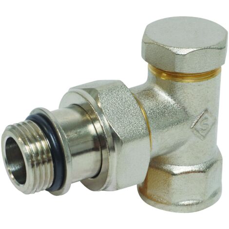 Somatherm – Coude laiton nickelé 3/8' (12/17) pour radiateur – Joint torique auto-étanche – Raccord femelle pour installation facile