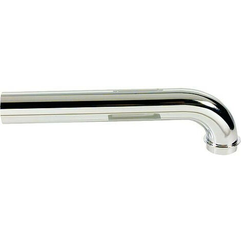 Coude de sortie 90° laiton chrome sans écrou tournant 32 x 250 mm