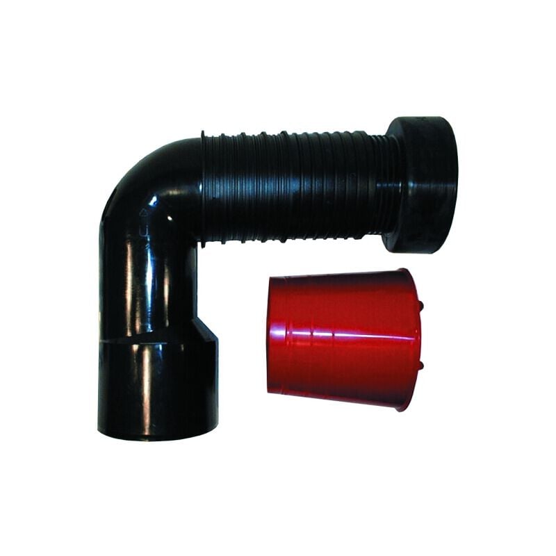 Coude de sortie pour wc suspendu DN90/110 avec joint, raccourcissable, capuchon de protection