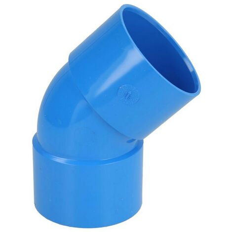 Coude de tuyau d'aspiration PVC Sanclean 45° intérieur/extérieur