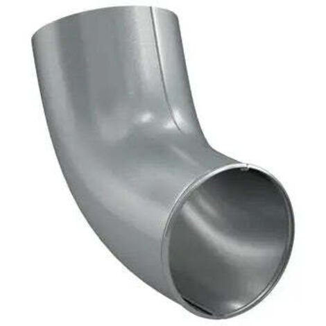 Coude d’évacuation acier Ø90 mm – Gris RAL 7011
