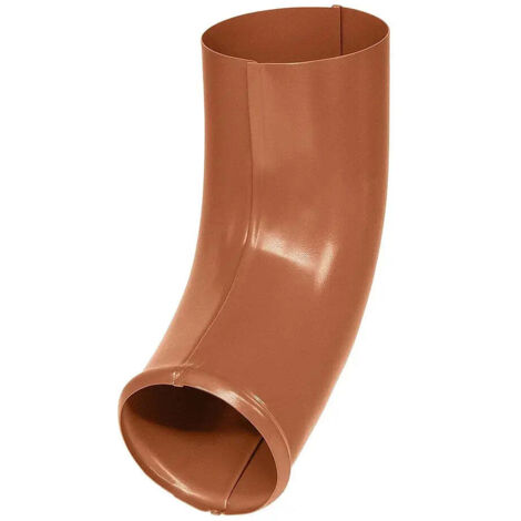 Coude d’évacuation acier Ø90 mm – Rouge brique RAL 8004
