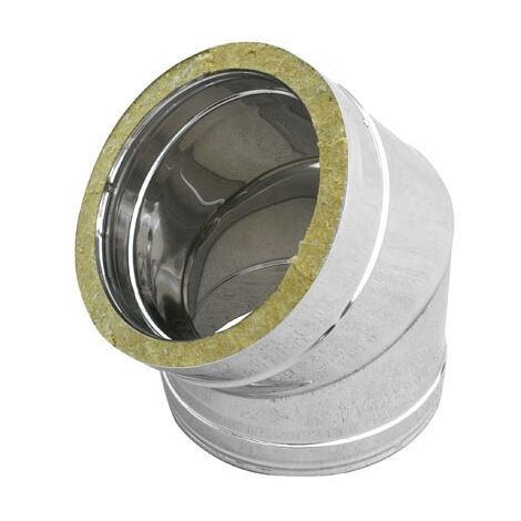 Coude double paroi 45° en inox 316L