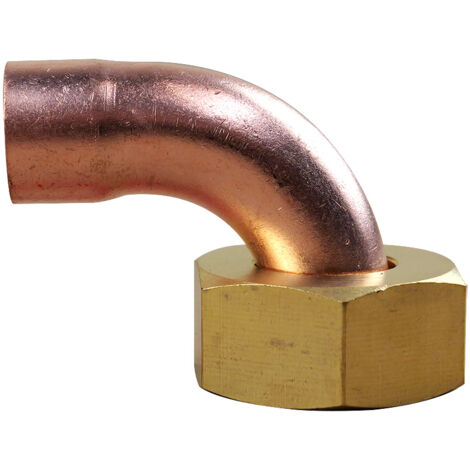 Coude écrou prisonnier 3/4"(20/27) - Tube Cuivre Ø14