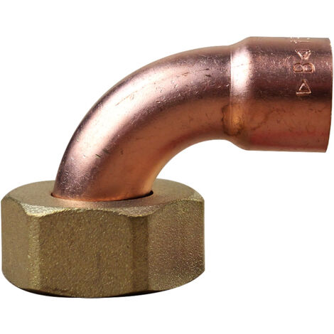 Coude écrou prisonnier 3/4"(20/27) - Tube Cuivre Ø16
