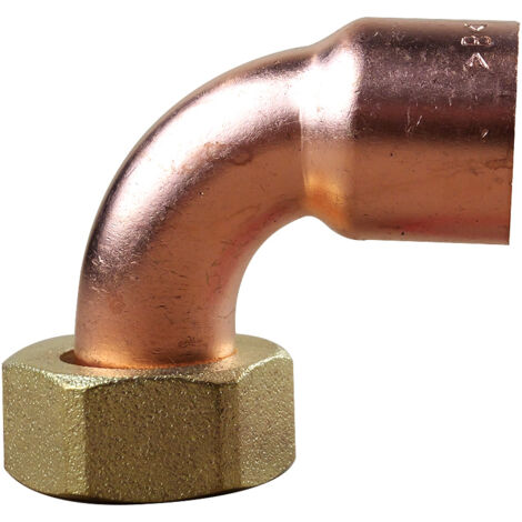 Coude écrou prisonnier 3/4"(20/27) - Tube Cuivre Ø22
