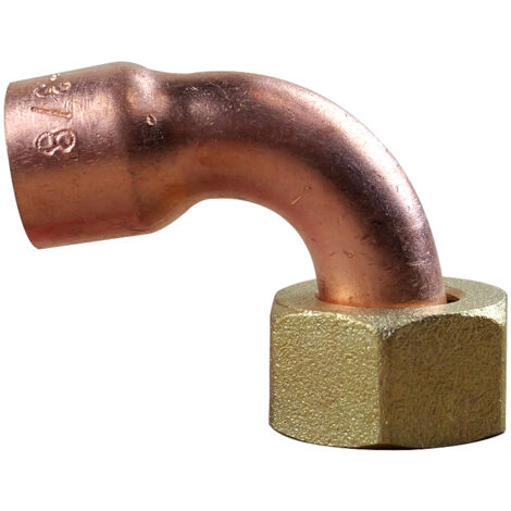 Coude écrou prisonnier 3/8"(12/17) - Tube Cuivre Ø12