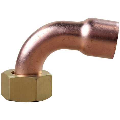Coude écrou prisonnier 3/8"(12/17) - Tube Cuivre Ø14