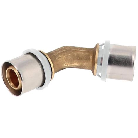 Coude égal 45° à sertir pour tube multicouche Acopex Alu diamètre nominal 32 - THERMACOME