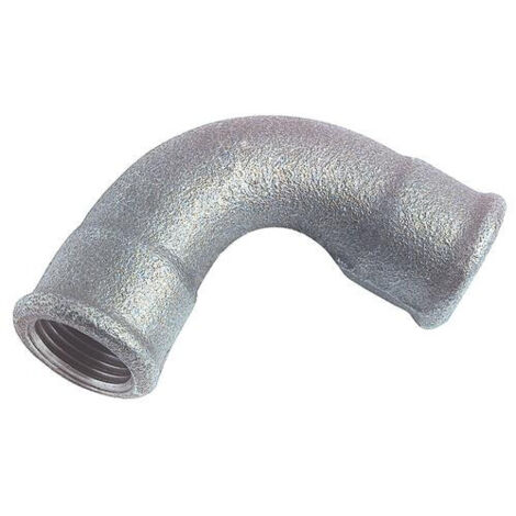 COUDE EGAL FONTE GALVANISEE GRAND RAYON 90° DOUBLE FEMELLE N° 2