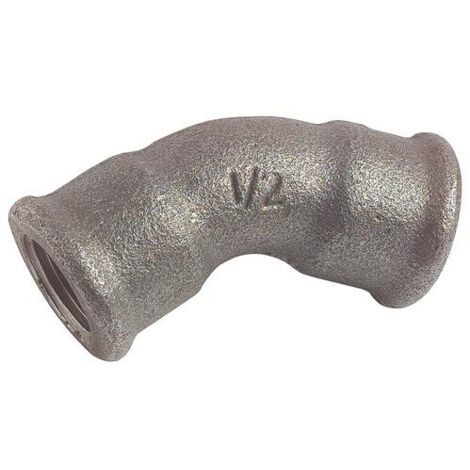 COUDE EGAL FONTE NOIRE 45° DOUBLE FEMELLE N° 41