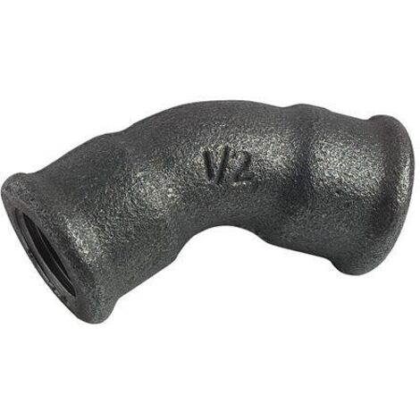 COUDE EGAL FONTE NOIRE 45° DOUBLE FEMELLE N° 41