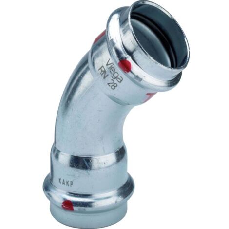 Coude électrozingué 45° F-F diamètre 15 à sertir 558260 - VIEGA SARL