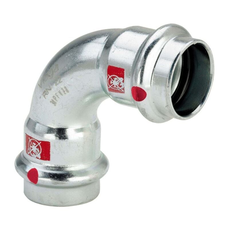 Viega - Prestabo 558178 42 mm, 90 degrés, acier non allié, SC-Contur