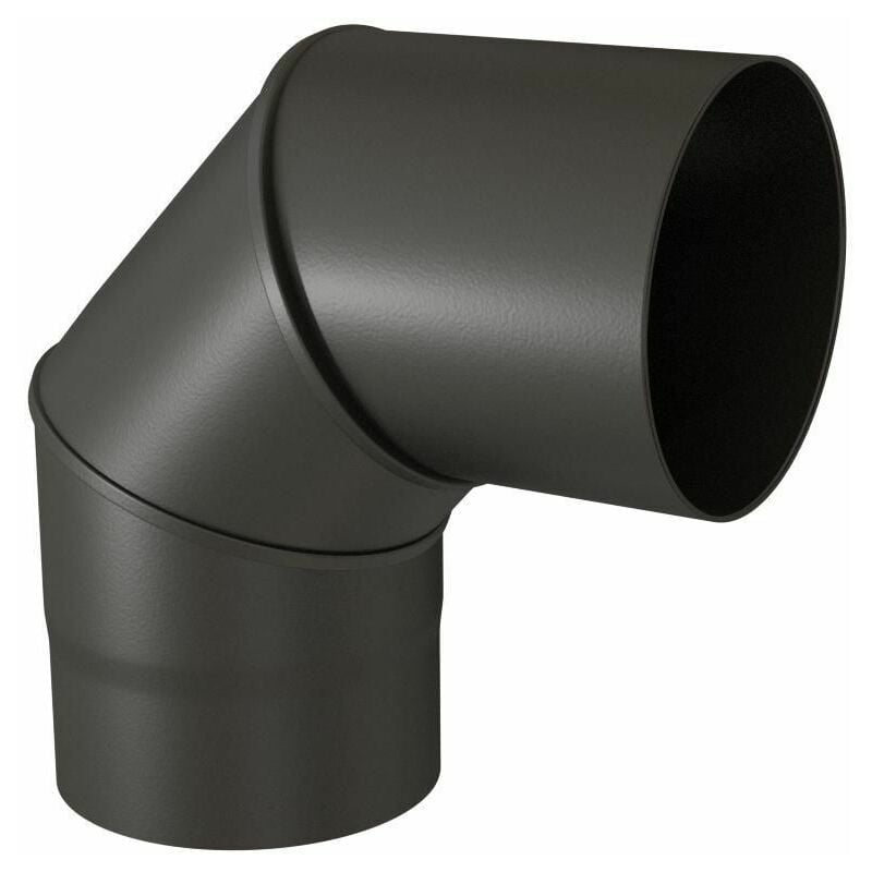Coude à secteurs 90° Ø97 m/f noir mat