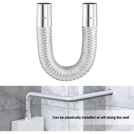 Coude en acier inoxydable pour conduit de cheminée, tuyau flexible multi-conduits pour poêle à bois, tuyau d'évacuation pour poêles de cuisine portables