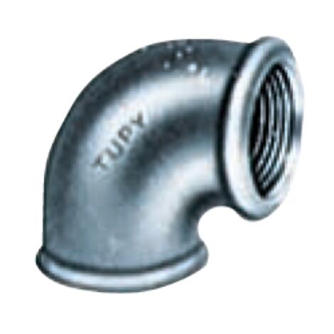 coude en fonte galvanisA  90 raccordement F / F femelle 1/2 &quotcourbe