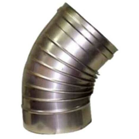 Coude en inox 45° 13 aile