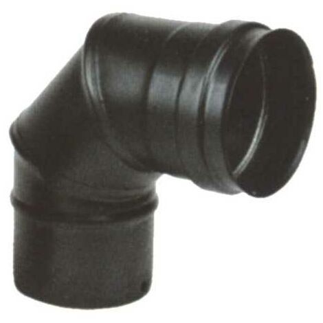 Coude en inox 90° 8 Noir Pellet 300 Maral