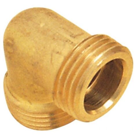coude en laiton à visser - mâle / mâle - egal brut - 20 x 27 - sachet de 2