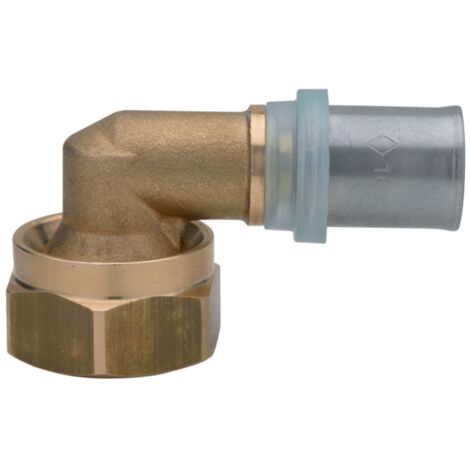coude femelle - pour tube multicouche - ecrou libre - 16 mm vers 1/2 - lot de 2 - altech 4434877