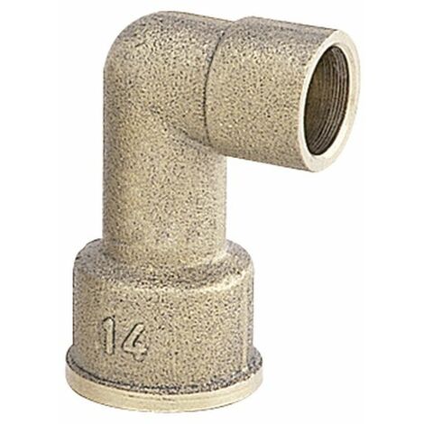 Coude fer/cuivre long à souder Femelle Ø14-3/8"