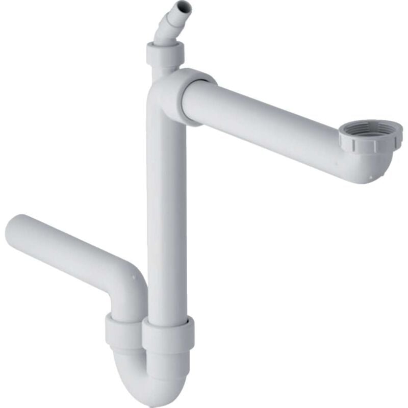 Geberit - Accessoires - Siphon en tube pour éviers, encombrement réduit, sortie horizontale, d 40 mm 152.885.11.1