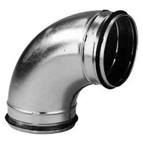 coude galvanisé à joint - 90 degrès - veloduct - 160 mm - unelvent
