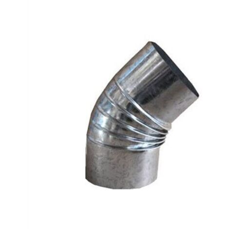 COUDE GALVANISÉ POUR CUISINIÈRE 45 - 110 MM