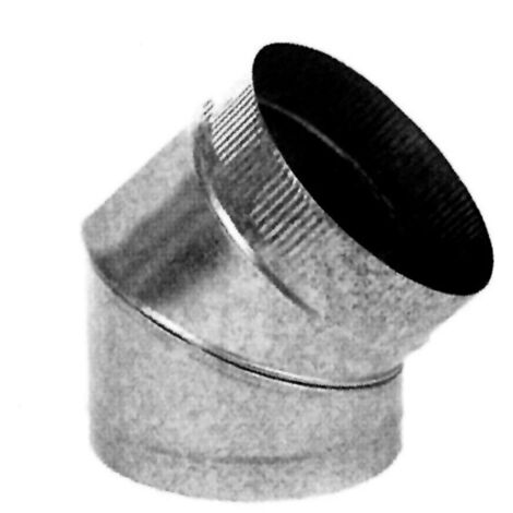 COUDE GALVANISÉ POUR CUISINIÈRE 45 - 130 MM