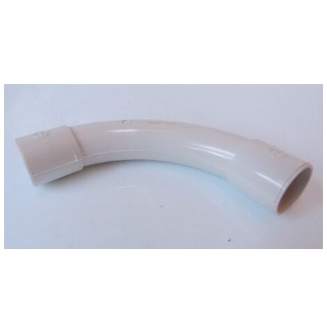 Coude gris Ø 20mm RAL7035 pour tube IRL 3321 tulipé (à l'unité) Hk Tubitech IBOCO B20132