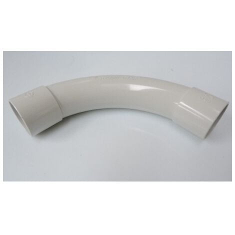 Coude gris Ø 40mm 90° RAL7035 pour tube IRL 3321 tulipé (à l'unité) Hk Tubitech IBOCO B20138