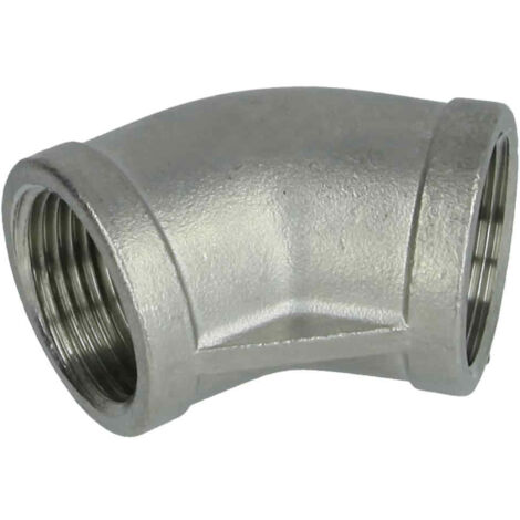 Coude inox 45°à visser FF1 1/2