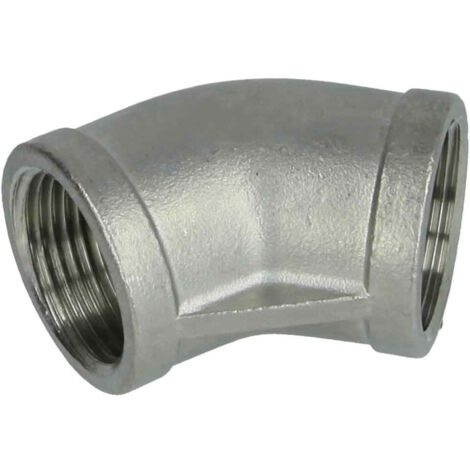 Coude inox 45°à visser FF1 1/4