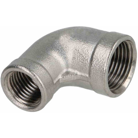 Coude inox 90° à visser F1 réduit F3/4