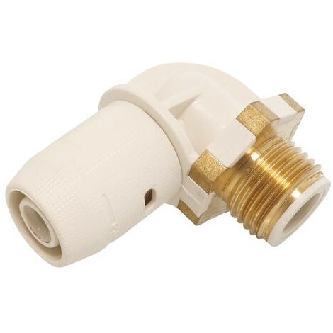 Coude instantané mâle 15/21 pour tube multicouche Ø16